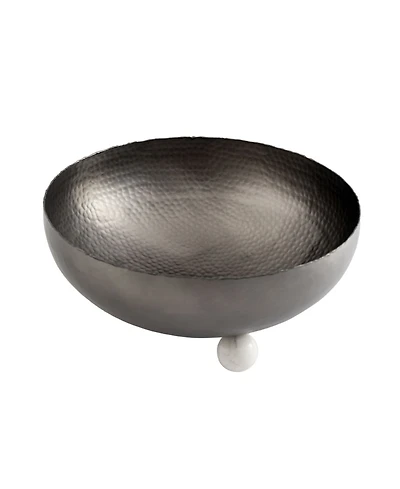 Godinger Temari Hammered Gunmetal Footed 9" Salad Bowl