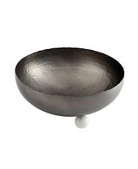 Godinger Temari Hammered Gunmetal Footed 9" Salad Bowl