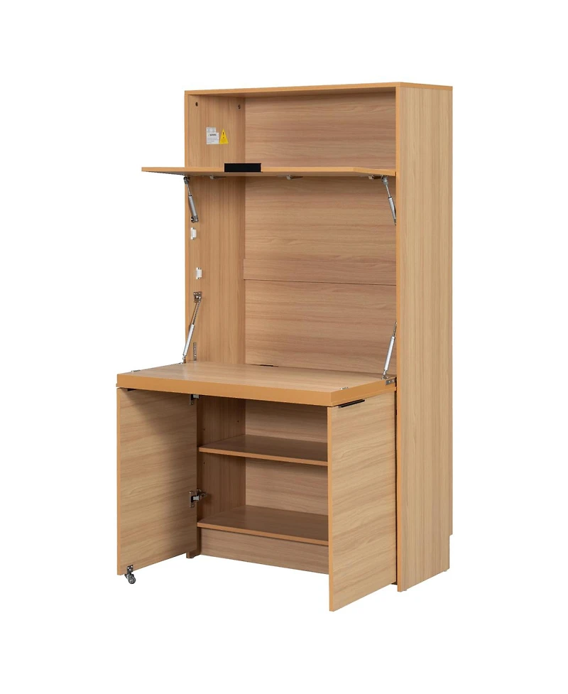 Streamdale Furniture Multifunctional Kitchen Pantry with Hutch and Workstation