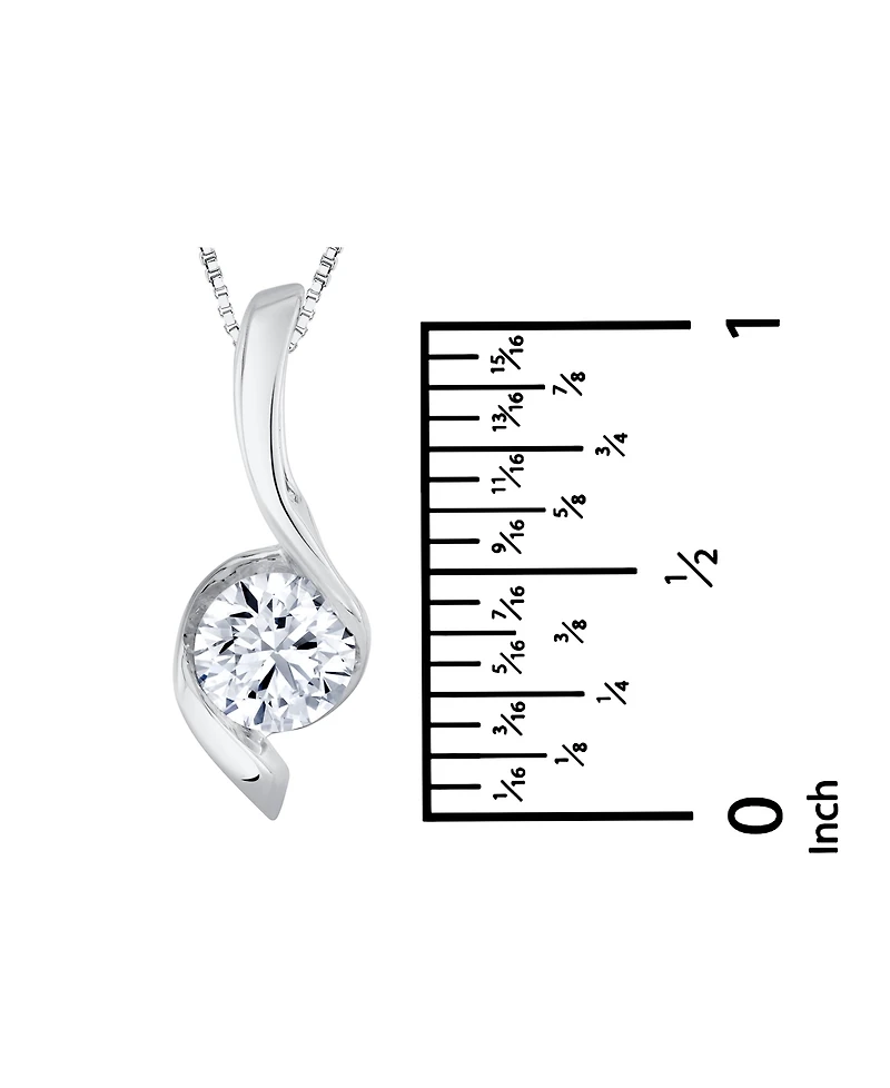 Macy's Certified Lab Grown Diamond Pendant Necklace (2 ct. t.w.) 14k White Gold (Also Available Yellow Gold)