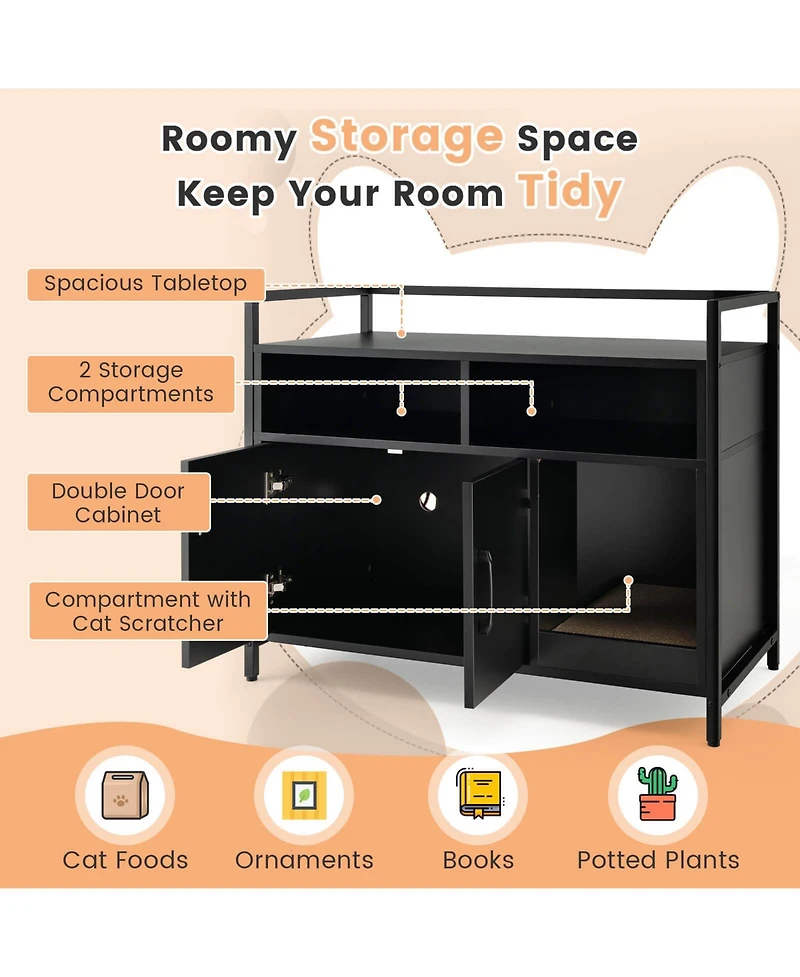 Cozito Hidden Cat Washroom Double Door Scratch Board