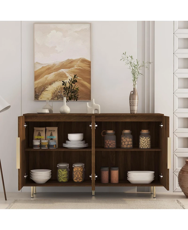 Streamdale Furniture Modern Wood Buffet Cabinet with Storage