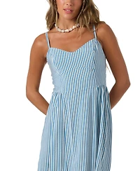 O'Neill Women's Linden Stripe Sweetheart Neck Dress