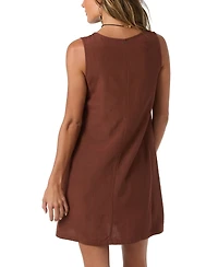 O'Neill Women's Sanders Button-Front Woven Mini Dress