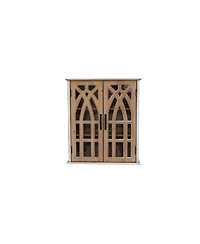 Streamdale Furniture Rustic Farmhouse Wall Cabinet with Cutout Doors