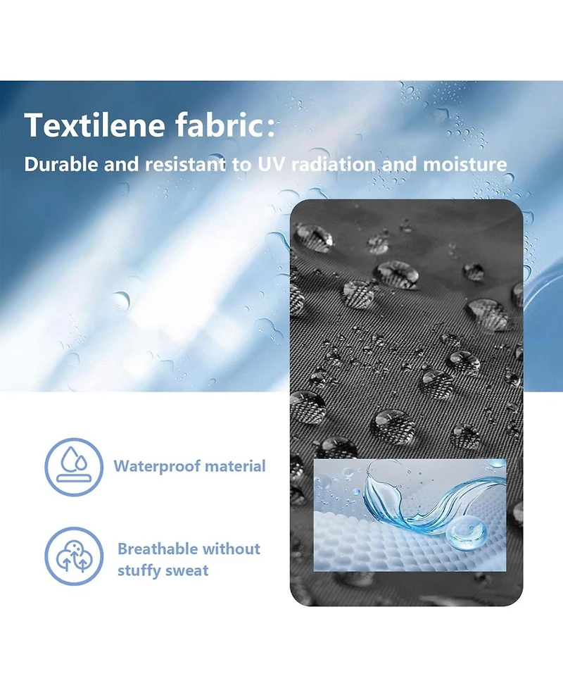 Homfan 360degree(s) Rotating Patio Chaise Lounge Chair - Heavy-Duty Iron Frame - S-Shaped Design - Quick-Dry Textilene