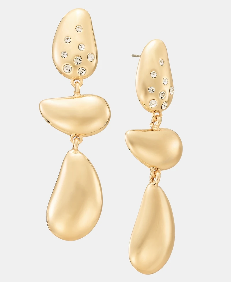 I.n.c. International Concepts Pave Tear-Shape Triple Drop Earrings, Macy's Exclusive
