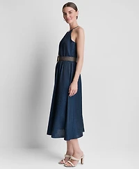 Dkny Women's Sleeveless Halter Midi Dress