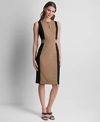 Dkny Women's Sleeveless Jewel Neck Sheath Dress