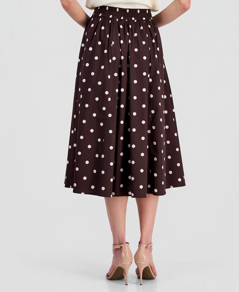 T Tahari Women's Printed Pull-On Midi Skirt