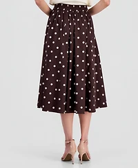 T Tahari Women's Printed Pull-On Midi Skirt