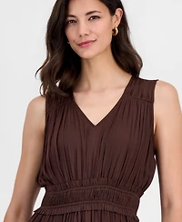 T Tahari Women's V-Neck Sleeveless Fit & Flare Dress