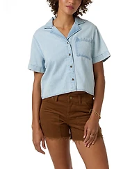 O'Neill Women's Og Channing Short-Sleeve Cotton Denim Shirt