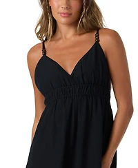 O'Neill Women's Julez Beaded V-Neck Solid Dress