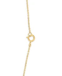 Macy's Blue Topaz (1/20 ct. t.w.) & White (1/3 Diamond Cut Flower Pendant Necklace 14k Yellow Gold (Also Available Amethyst)
