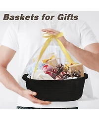 Gnuadz Woven Basket Gift Storage Rope Handles