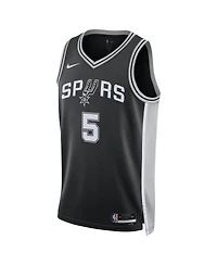 Nike Men's and Women's Stephon Castle Black San Antonio Spurs Swingman Icon Edition Jersey