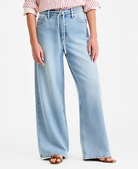On 34th Women's High-Rise Wide-Leg Soft Denim Jeans, Regular & Short, Macy's Exclusive