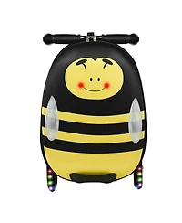 GoPowerBike GoVoyage 3-Wheel Kids Luggage Scooter with Light-Up Wheels