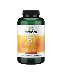 Swanson Vitamin B1 Thiamin Supplement for Healthy Metabolism and Energy Support - Supports Nerve Cell Function