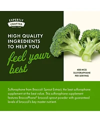 Swanson Sulforaphane Broccoli Sprout Extract, Cellular, Gi and Liver Health, Standardized 0.4% Sulforaphane, 400 mcg, 60 Veggie Capsules