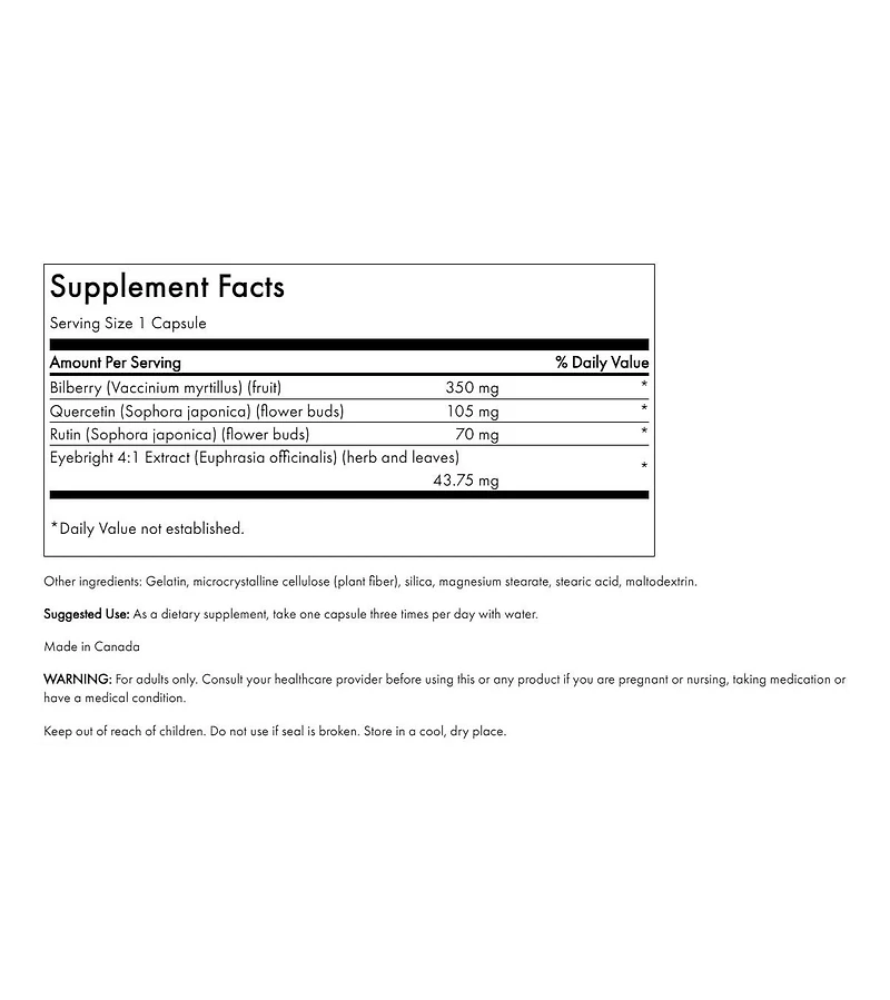 Swanson Bilberry Eyebright Vision Complex (100 Capsules)
