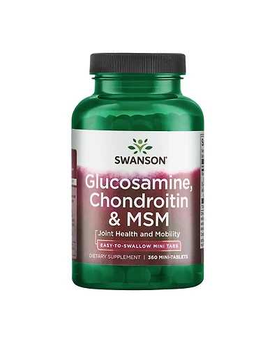 Swanson MiniTabs Glucosamine Chondroitin and Msm for Joint Mobility and Comfort - Supports Cartilage and Tissue Health