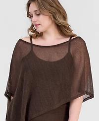 Madden Girl Trendy Plus 2-Piece Poncho & Mini Dress Set