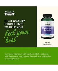 Swanson Magnesium Taurate Mineral Supplement Natural Magnesium and Taurine Formula (120 Tablets, 100mg Each)