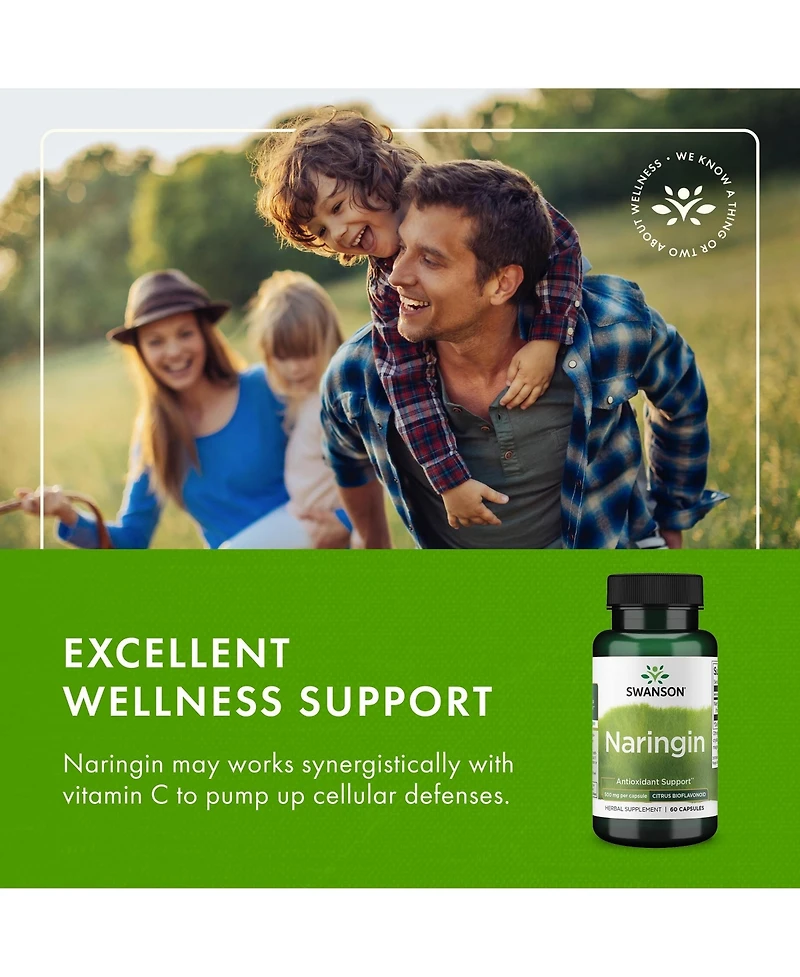 Swanson Naringin 500 Milligrams 60 Capsules