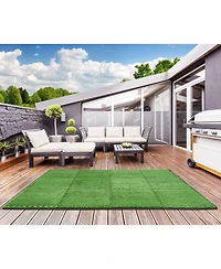 Sorbus 24 Piece 24 x 24 in. Interlocking Floor Mat Grass