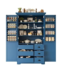 Streamdale Furniture Shaker Pantry Cabinet with Drawers and Shelves