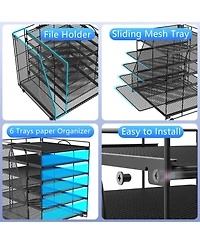 Gnuadz 6-Tier Paper Organizer Magazine Holder Desk File Storage