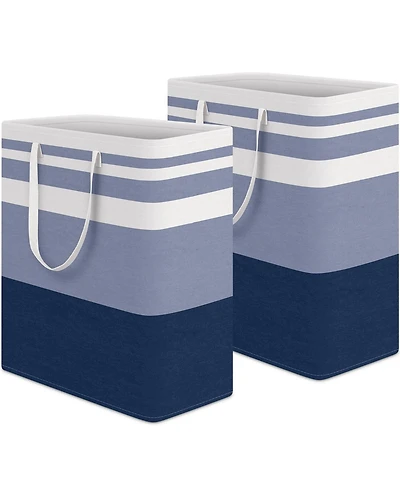 Gnuadz 2PC Laundry Hamper Waterproof Collapsible Tall Clothes With Handles Gift Basket