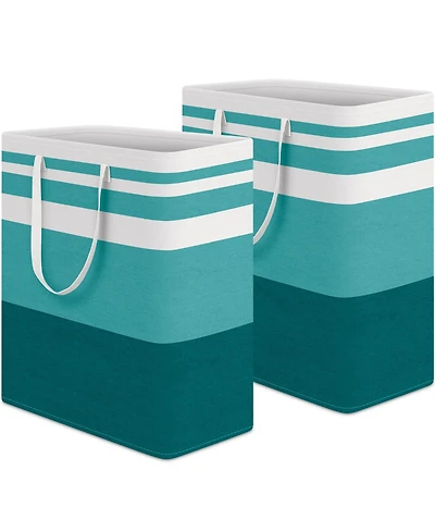 Gnuadz 2PC Laundry Hamper Waterproof Collapsible Tall Clothes With Handles Gift Basket