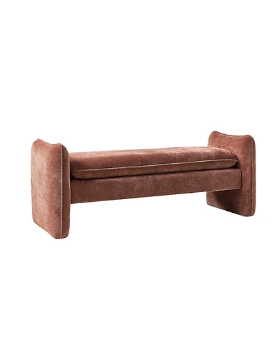Hulala Home Ella Modern Chenille Fabric Upholstered Bench