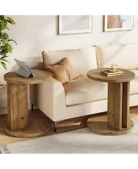 Tribesigns Farmhouse End Table for Living Room, Bedroom, Easy Assembly