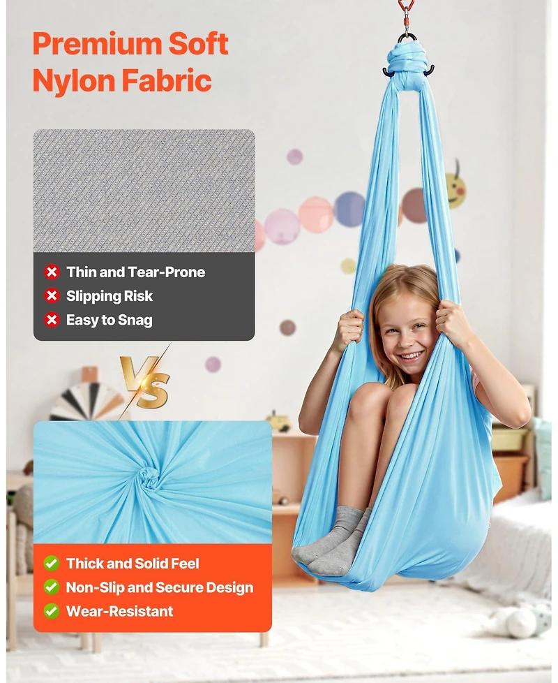 Mecale Aerial Yoga Hammock Swing 300 lbs Nylon for Parent and Child