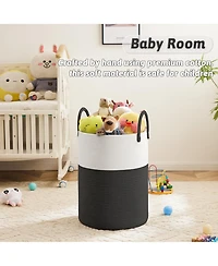 Gnuadz Woven Cotton Rope Hamper for Clothes Storage