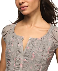 Lucky Brand Women's Floral Print Top