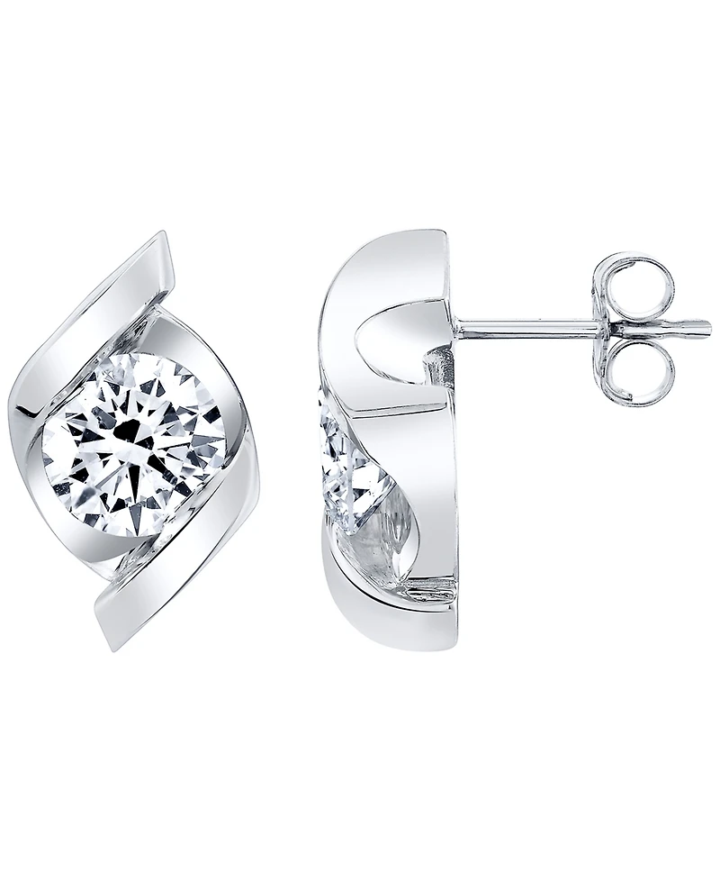 Macy's Certified Lab Grown Diamond Stud Earrings (2 ct. t.w.) 14k White Gold (Also Available Yellow Gold)