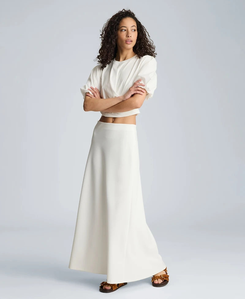 Kenneth Cole Women's Pull-On Bias Flared Maxi Skirt