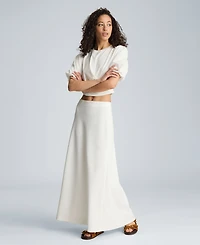 Kenneth Cole Women's Pull-On Bias Flared Maxi Skirt