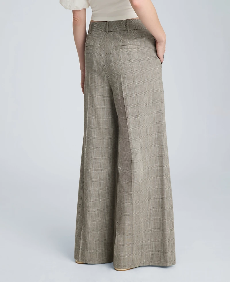 Kenneth Cole Women's High-Rise Pleated Wide-Leg Pants