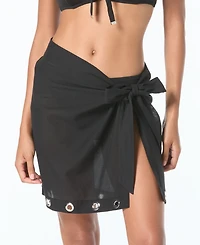 Michael Kors Women's Grommet Detail Swim Cover Up Pareo