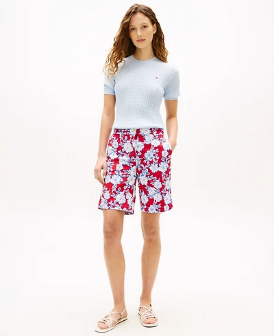 Tommy Hilfiger Women's Twill Slim Straight Shorts