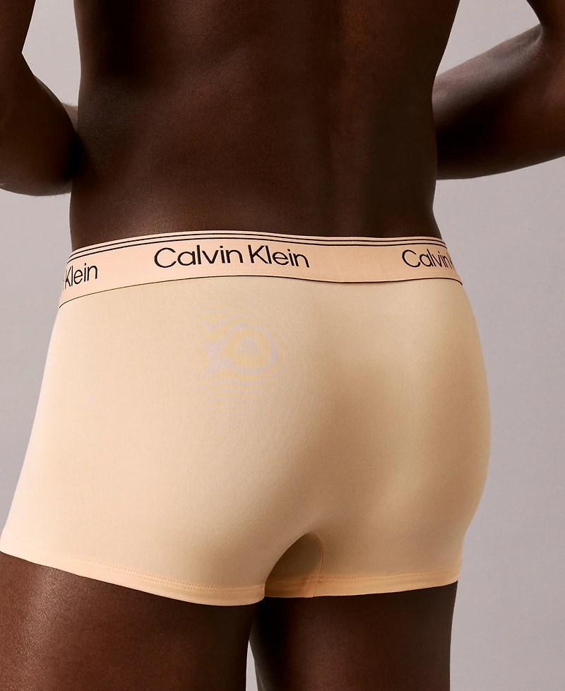 Calvin Klein Men's Microfiber Stretch Low Rise Trunks, 4-Pack
