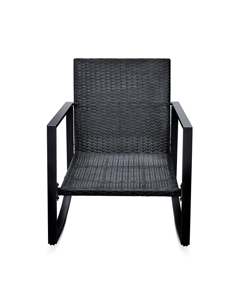 Mondawe 3-Piece Wicker Rocking Bistro Set with Cushions