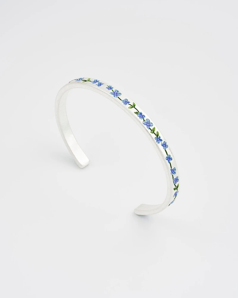 Fable England Forget Me Not Silver Bangle