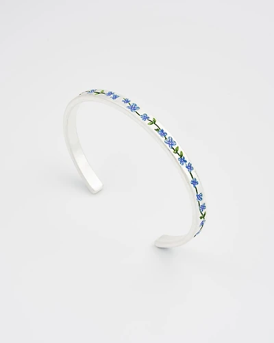Fable England Forget Me Not Silver Bangle
